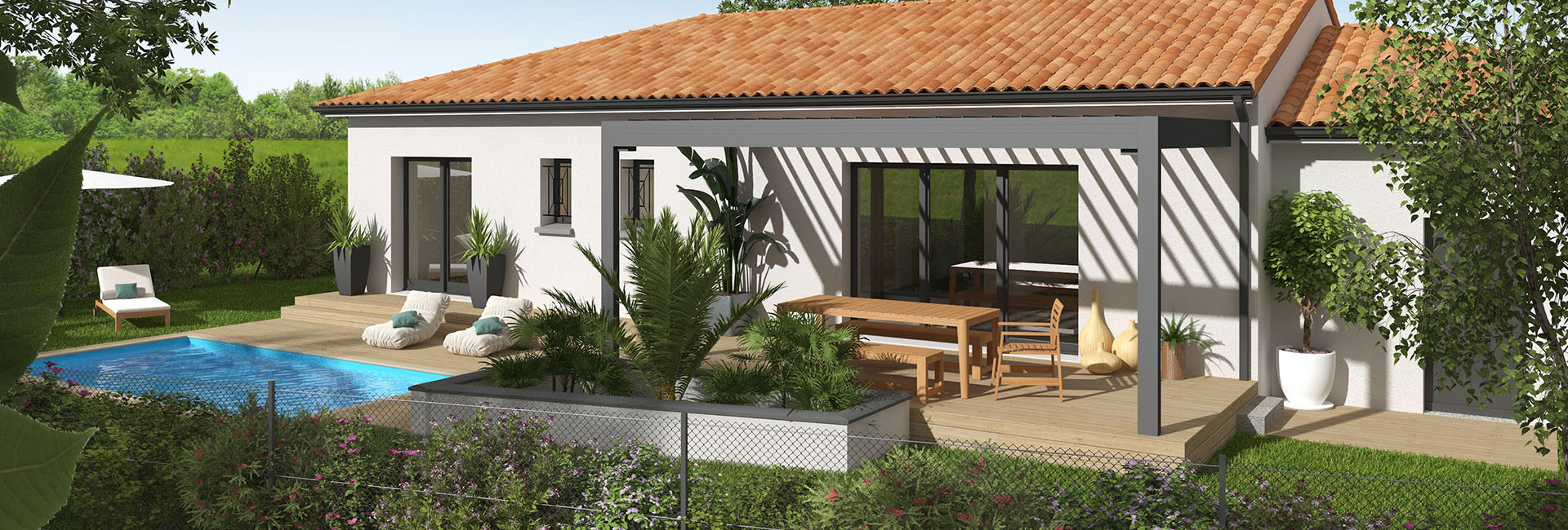 Vue extérieure de la maison – Maison Essentiel Tèrra Demeures (1